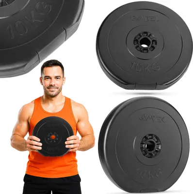 Produktbild von Gymtek® Hantelscheibe - 10 kg Gewichte, ?31.5 mm - Gewichtsscheibe, Hantelgewichte, Fitness Scheibe - Krafttraining, Home Gym, Fitness