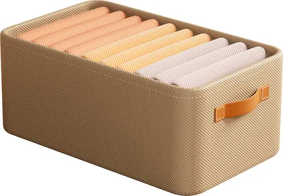 Produktbild von Faltbare Aufbewahrungsbox für Kleidung, großes Fassungsvermögen, atmungsaktiver Kleidungs-Organizer, Schubladendesign mit Griff, Schrank-Organisationslösung