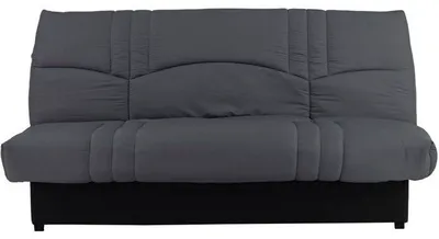 Image de Canapé Convertible Clic-Clac, 3 Places, Tissu Gris Anthracite, 190 x 90 x 92 cm, PIXIE