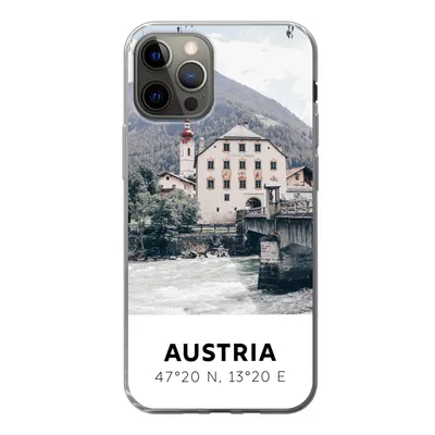 Produktbild von MuchoWow® Handyhülle Schutzhülle Hülle für iPhone 13 Pro Österreich - Wasser - Alpen Silikon Softcase Handy Hülle - Handy-Tasche