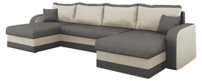 Produktbild von MIRJAN24 Ecksofa Kris U, Stilvoll Eckcouch mit Bettkasten und Schlaffunktion, U-Form Couch, Schlafsofa (Alova 36 + Alova 71)