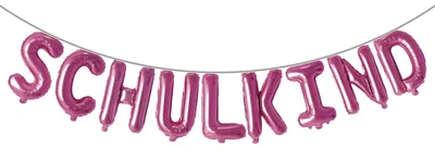 Folien-Luftballon-Set zum Schulanfang, rosa, Deko