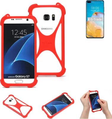 Produktbild von K-S-Trade Handy-Hülle kompatibel mit Huawei P40 4G Schutz-Hülle Bumper Silikon Schutz Hülle Cover Case Silikoncase Silikonbumper TPU Softcase