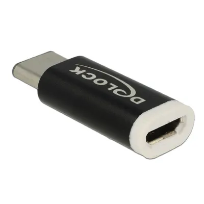 Produktbild von Delock - USB-Adapter - 24 pin USB-C (M) zu Micro-USB Typ B (W) - USB 3.1 - Schwarz