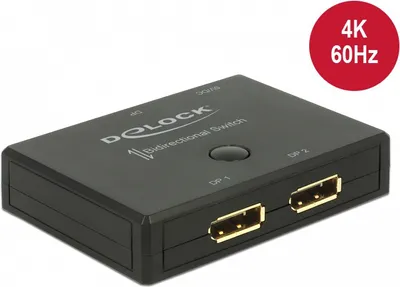 Image de Delock 18750 DELOCK Umschalter Displayport 2-1 bidirektional 4K 60Hz
