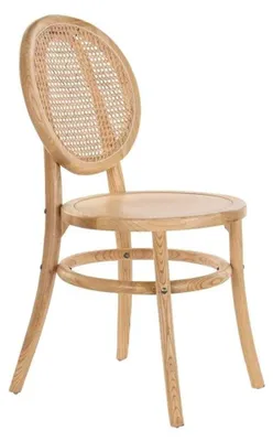 Imagen del producto de Silla vintage de ratán en color marrón claro