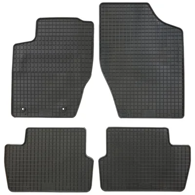 Zdjęcie produktu dla do Peugeot 307 od 06/2001-08/2007 Pasujące dywaniki gumowe PETEX 4-częściowe czarne dywaniki na każdą pogodę Gumowe dywaniki podłogowe