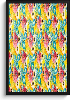 Produktbild von MuchoWow® MuchoWow® Gerahmtes Poster Blumen - Farben - Muster 40x60 cm - Poster mit zchwarzem Bilderrahmen - Papierdruck - Wandbilder