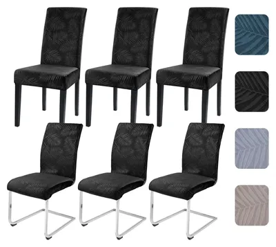 Productafbeelding van Set van 6 Universele Stretch Stoelhoezen voor Korte Stoelen