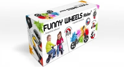 Obrázek produktu pro Odrážedlo FUNNY WHEELS Rider Sport růžové 2v1, výška sedla 28/30cm nosnost 25kg 18m+