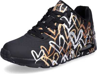 Zdjęcie produktu dla Skechers JGoldcrown sneaker damski UNO Metallic Love czarny