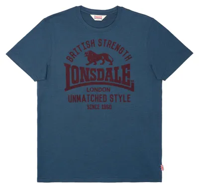 Immagine prodotto di Maglietta da uomo vestibilità normale HUDSWELL Blu scuro/Oxblood M Lonsdale