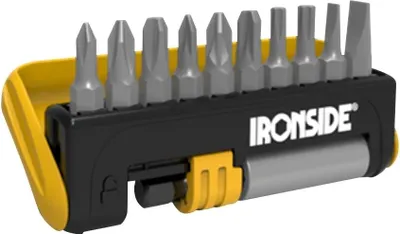 Produktbild von 10-teiliges Bit-Set mit PH, PZ, TX Bits, Bits 25 mm, Bithalter 65 mm