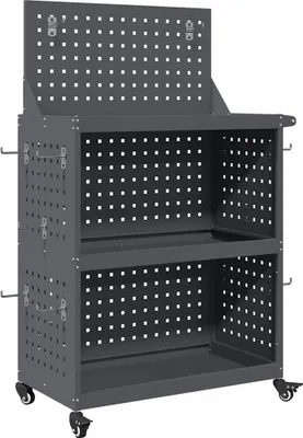 Obrázek produktu pro Nástrojový vozík s policí s kolem Antracit 65 x 35 x 111 cm