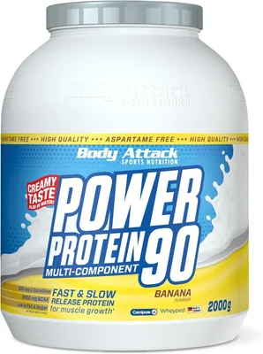 Produktbild von Body Attack POWER PROTEIN 90 - 2kg Banana