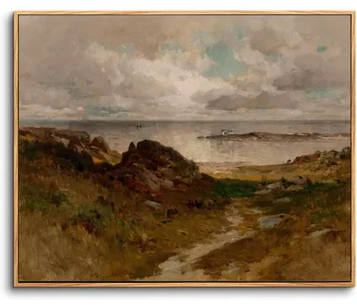 Obrázok produktu pre Obraz na plátne, námorná krajina, s dreveným rámom, 40x60 cm, dekorácia na stenu, motív pobrežia