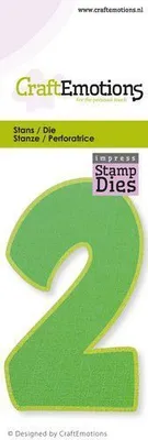 Produktbild von CraftEmotions Impress Stempel & Stanzschablone - Zahlen 2