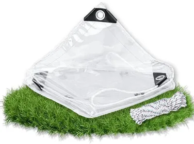 Produktbild von Unyqoos® Transparente wasserdichte Abdeckung für den Außeneinsatz, ideal für Garten und Balkon