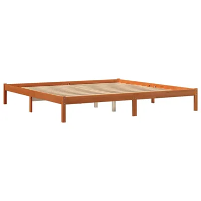 Produktbild von Massivholzbett ohne Matratze Wachsbraun 200x200 Kiefernholz