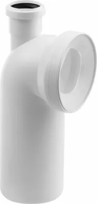 Produktbild von WC-Anschlussbogen 90, mit Anschluss, 110mm