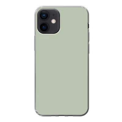 Produktbild von MuchoWow® Handyhülle Schutzhülle Hülle für iPhone 12 Farbe - Mintgrün - Innenausstattung Silikon Softcase Handy Hülle - Schutzhülle