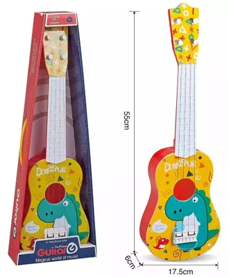 Produktbild von Eine Gitarre mit einem Dinosaurier-Motiv