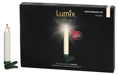 Image de KRINNER Bougie de Noël sans fil Lumix Superlight Extension 6 pièces ivoire