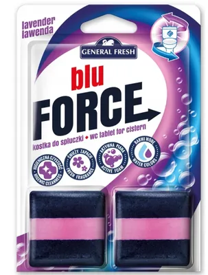 Obrázok produktu pre General Fresh Blue Force Kostka do spłuczki o zapachu lawendy, 2 x 50 g
