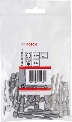 Produktbild von Schrauberbit Extra-Hart T10, 49 mm, 25er-Pack