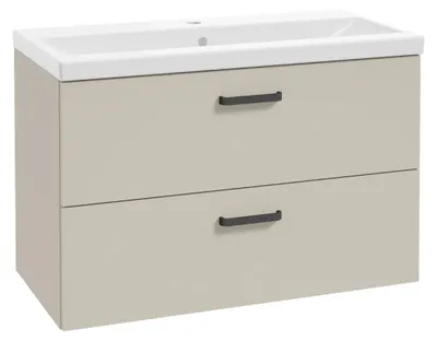 Zdjęcie produktu dla Szafka Łazienkowa z Umywalką 80 x 40 cm Kaszmir Matowa Wisząca z Szufladami
