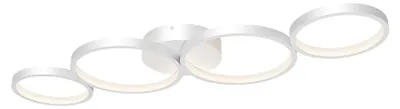 Productafbeelding van Braytron Moderne design LED plafondlamp, dimbaar, 3 kleurtemperaturen (3000–6500K), met afstandsbediening, 60W, ringvormig, wit