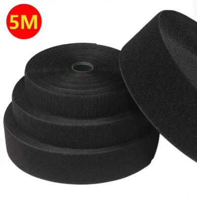 Obrázek produktu pro Suchý zip - Samolepicí suchý zip - Šířka 30 mm - Délka 5 m - Nylon/polyester - Černá barva