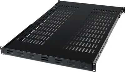 Produktbild von StarTech.com 19" Schwerlast Fachboden tiefenverstellbar für Serverschrank mit Lüftungsschlitzen, 50 kg, 4.4 kg, Schwarz, 525.00 mm, 80.00 mm