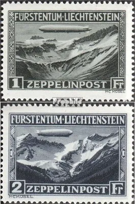 Produktbild von Briefmarken Liechtenstein 1931 Mi 114-115 (kompl.Ausg.) mit Falz Graf Zeppelin