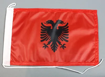 Produktbild von Bootsflagge : Albanien 30x20 cm Motorradflagge