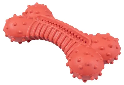 Produktbild von Duvo+ Hundespielzeug Griplay gebogener Knochen rot, Maße: 5,5 x 10 x 20 cm