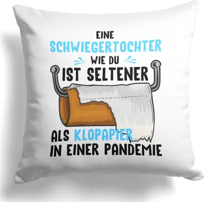 Produktbild von 22Feels Schwiegertochter Geschenk Braut Hochzeit Deko Kissen Frauen Dekoration Weihnachten Geburtstag Wohnaccessoire Wohnzimmer Schlafzimmer Couch