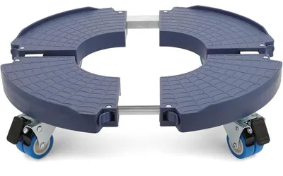 Image de Roulette de transport pour plantes, capacité de charge 200 kg, diamètre 40-54 cm, couleur bleue, avec roues pivotantes à 360°