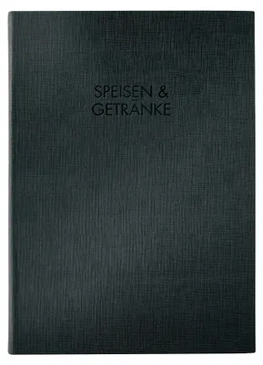 Obrázek produktu pro Sigel SM116 - A5 (148x210 mm) - Leder - Leinen - Kunststoff - Schwarz - Porträt - 8 Blätter - 2 Taschen