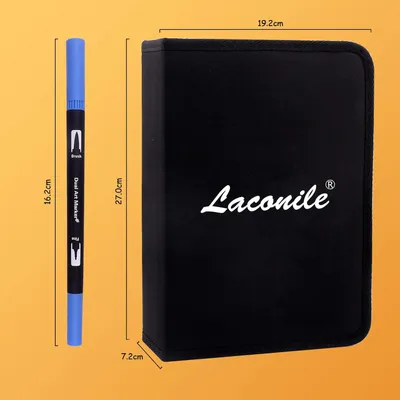 Produktbild von Pinselstifte und Fineliner Set - 120 Stück Aquarellstifte - Filzstifte - Marker - Doppelseitige Kunststifte