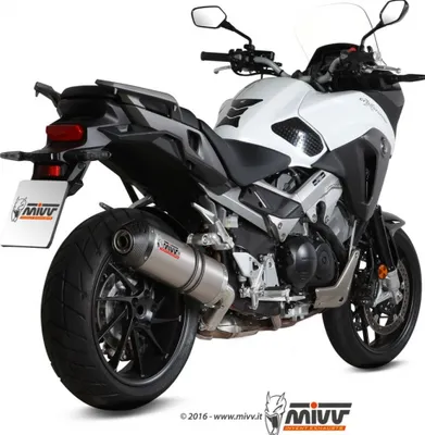 Obrázok produktu pre Výfukový systém Mivv SLIP-ON, titanový, športový, s certifikátom ABE, pre motocykel Honda VFR 800 X, modelový rok 2015