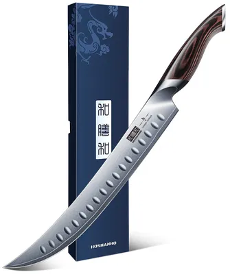 Productafbeelding van HOSHANHO Salamiermes, 25 cm, vleesmes van koolstofstaal met ergonomisch handvat