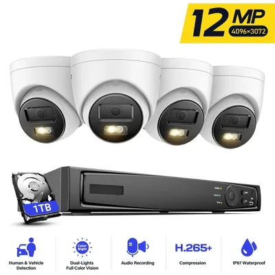 Produktbild von 12-Megapixel-Überwachungssystem – Überwachungskamera – Sicherheitskamera – CCTV-Kamera – Überwachungskamera