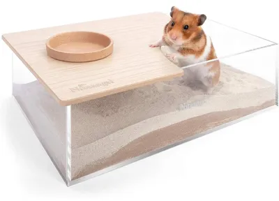 Immagine prodotto di Gabbia rettangolare in acrilico per piccoli animali, colore burlywood