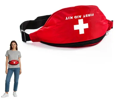 Image de Poche de ceinture étanche, trousse de premiers secours, nylon, 1 pièce