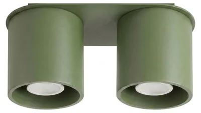 Immagine prodotto di Plafoniera ORBIS 2 verde oliva 2xGU10 10W alluminio 12x10x26cm Sollux Lighting