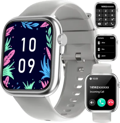 Produktbild von Smartwatch Herren Damen 1.57" HD Display Bluetooth Telefonfunktion 110+ Sportmodi Fitness Uhr mit Herzfrequenz SpO2 & Schlaftracking