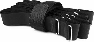 Produktbild von 10 x Klettkabelbinder 80 cm schwarz - Klett / Flausch auf GLEICHER SEITE! - Metallöse Goodymax®