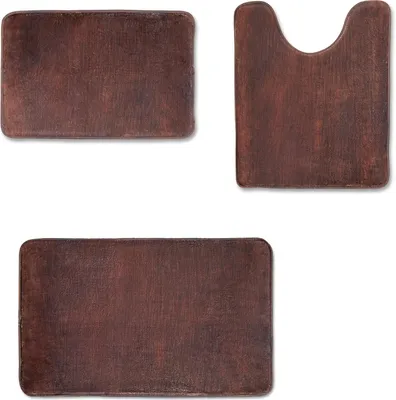 Produktbild von Verda 3tlg Badematte rutschfest Badeset, Badezimmerteppich, Badgarnitur, Saugfähige, Badteppich, Dusche WC Vorleger Teppich, Fussmatte für Badezimmer