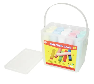 Produktbild von EDUPLAY 130-115 Straßenmalkreide, 5 Farben im Behälter mit Tragegriff, mehrfarbig, 15-teilig (1 Set)